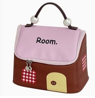 Tas Kosmetik Fashion Bergaris Katun Baru 2025, Portabel dengan Ritsleting, Tas Jinjing untuk Perjalanan, Kapasitas Besar, Terdapat Sekat Penyimpanan, untuk Wanita