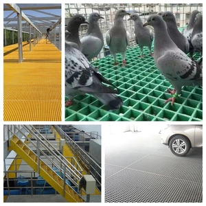 Alta resistencia FRP Pultruded Grating Walkway Platform GRP Grating Productos de fibra de vidrio - Product Image 6