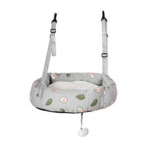 Cat Hanging <b>Bed</b> Round <b>Comfortable</b> Pet <b>Bed</b> For Cat Indoor Use With Avocado Print Design - Product Image 4