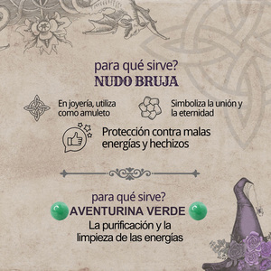 Ciondolo con nodo della strega in acciaio argento con avventurina verde portafortuna e collana di amuleto protettivo - Product Image 6