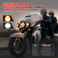 Vente en gros d'usine : Phares antibrouillard LED de 4,5 pouces avec clignotants intégrés pour modèles Harley Street Glide et Electra Glide 2014-2023