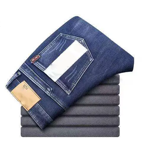 Elegant Jeans Men's Business slim fit Straight Stretch High Quality Comfortable big size formal Classic denim Jeans men