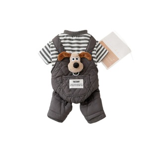 Grosir tebal hangat nyaman hewan peliharaan empat kaki pakaian kartun lucu musim dingin pakaian anjing Jumpsuit - Product Image 6