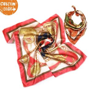 Soft <b>Bandana</b> Custom Square Printed <b>Bandana</b> <b>Headband</b> Silk Polyester Custom Satin <b>Bandana</b> Handkerchief Silk Scarf - Product Image 1