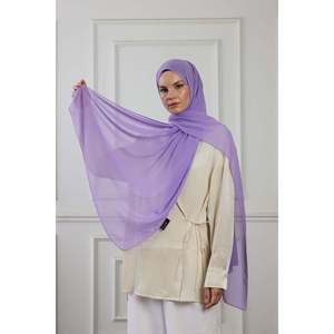 Châle en mousseline - Lilas - Lilas - Product Image 2