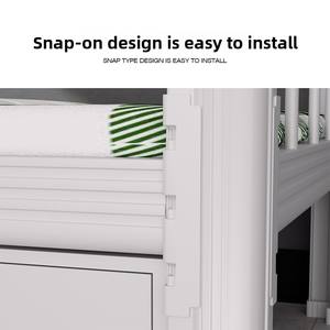 <span class=keywords><strong>Lit</strong></span> superposé moderne en fer épais, construction artistique, cadre métallique à double couche pour chambre à coucher, dortoir, école, montage facile - Product Image 4