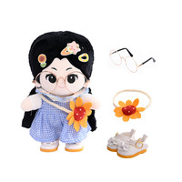 Ensemble de poupées en peluche personnalisées, personnages de dessin animé, bricolage doux, amovibles, OEM, ODM, poupée en peluche personnalisée