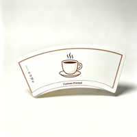 Kundenspezifisch bedruckter Einweg-Pappbecher-Vorlage aus PE-beschichtetem Papier für Einweg-Kaffeebecher, 2-farbig bedrucktes Rohmaterial