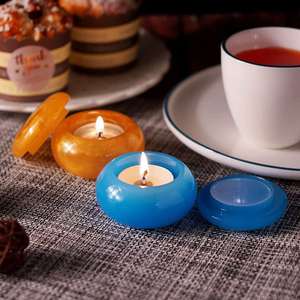 Pudding Jar Storage Bottle Crystal Candle Holder Mould Epoxy Silicone <b>Resin</b> Mold Set <b>Kit</b> Diy Lid <b>Resin</b> Art Casting Opp Bag - Product Image 4