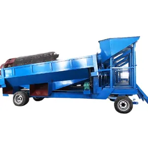 Diesel Mobile Sand Screening Machine Alluvial Ore Separation Alluvial Gold Drum Screening Sand Integrated Machine