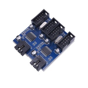 Hub interne <span class=keywords><strong>USB</strong></span> 2.0 à 9 broches, multiplicateur de ports 1 mâle vers 4 femelles pour l'extension interne de la carte mère du PC - Product Image 3