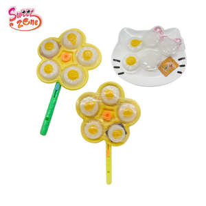 Venta al por mayor de dulces y <span class=keywords><strong>caramelos</strong></span> Omelette King Popping Sugar Pudding Jelly Halal Fruit Jelly Spinning Pinwheel toy - Product Image 3