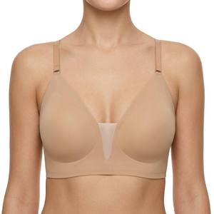 No Underwire Comfort BH Buttery Soft Wireless Bralette Womens Adjustable Cross Back Straps Seamless Mesh Ice Silk Backless Bra