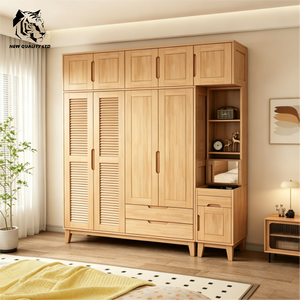 furniture factory best price customize <b>large</b> stock ready to ship new design bedroom <b>wardrobe</b> bedroom furniture wood top cabinet - Product Image 1
