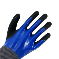 NMsafety Gants en nitrile à double revêtement Gants de fabrication de pétrole et de gaz à usage intensif Gants de construction d'usine de travail