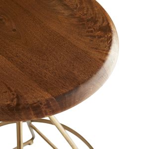 Ergonomic <b>Swivel</b> <b>Bar</b> <b>Stool</b> with Metal Wire Legs and Wooden Top Versatile Seating Home Decor <b>Bar</b> and Pub Counter Height Modern - Product Image 3