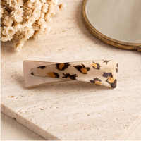 Barrette à cheveux triangulaire en acétate de cellulose à imprimé léopard, accessoires pour cheveux pour femmes, coiffure quotidienne 810132