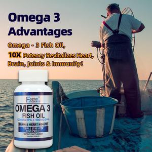 Aceite de Pescado Omega 3 Francés Premium 1200mg EPA 900mg DHA Triple Potencia Alta Pureza para la Salud del Cerebro, Corazón y Ojos, Suplemento - Product Image 5