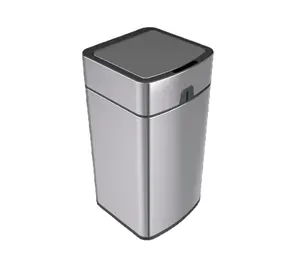 Factory direct eco-friendly touchless automatic sensor 9L garbage bins stainless steel trash can color silver waste bin