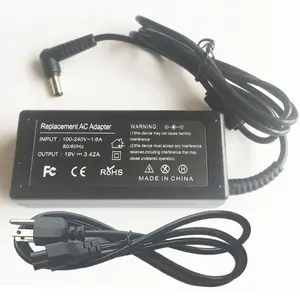 Adaptador de corriente alterna para portátil, cargador de 65W, 19V, 3,42a, para Toshiba Satellite L55, L655, L745, L755, L855, C855D