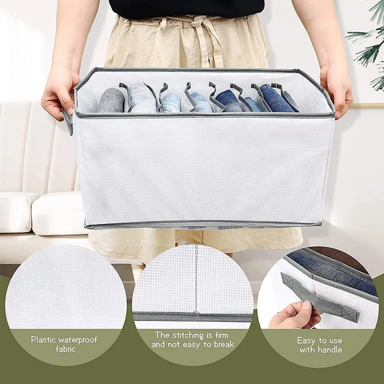 Hot Sale Kleding Organizer Wasbare Opvouwbare Garderobe Kleding Opbergmand