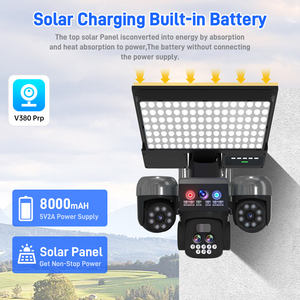 ไฟถนนพลังงานแสงอาทิตย์ 2 1 พร้อมจอ 3 จอ ซูม 10 เท่า กล้องวงจรปิด 4G ติดตามอัตโนมัติ ภาพสีเต็มรูปแบบในเวลากลางคืน ตรวจจับความเคลื่อนไหว บันทึกภาพลงคลาวด์ - Product Image 4