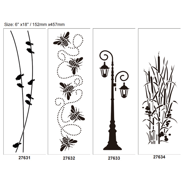 27631 6''*18'' Customized Design Art Painting Template Plastic Stencil Laser Cut Stencil for DIY Decor,scrapbooking