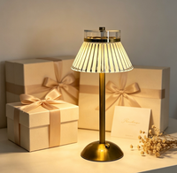 Retro LED Metall-Tischlampe Wiederaufladbar für Esszimmer, Außentische, Cafés und Nachttische Als Berührungsaktiviertes Nachtlicht