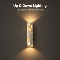 Lámpara de Pared Moderna para Interiores, LED G9, Cilindro de Terrazo con Base de Madera Sólida, Iluminación Arriba/Abajo para Villa, Dormitorio, Sala de Estar