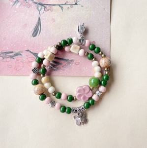 สร้อยข้อมือ Maneki-<span class=keywords><strong>neki</strong></span> สไตล์ชนเผ่าน่ารักทำจากเซรามิก Jingdezhen - Product Image 5