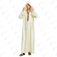 Kaftan arabe pour homme, robe brodée de dentelle, style vintage élégant et durable, thobe pour musulmans, vêtement d'été doux et élégant