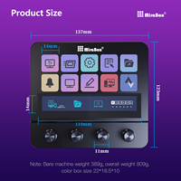 MiraBox N4 Stream Deck de Creator's Choice - 10 touches LCD dynamiques, écran tactile, 4 boutons - Parfait pour OBS, DaVinci, Adobe, prêt pour l'OEM