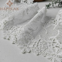 HAPPEAK Fleur Motif Dentelle Durable Vêtement Accessoires Brodé Dentelle Ruban Garniture Coupe