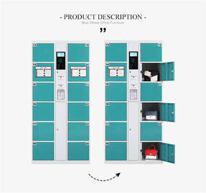 Casier de livraison de colis intelligent électronique multi-portes en métal moderne, personnalisable, pour extérieur, avec stockage numérique intelligent - Product Image 2