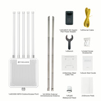 Punto de Acceso Inalámbrico Meiweisi WA3000H Empresarial WiFi 6 11ax 3000Mbps Doble Banda 500m de Alcance Largo MU-MIMO Wave2 4x4 12-48V