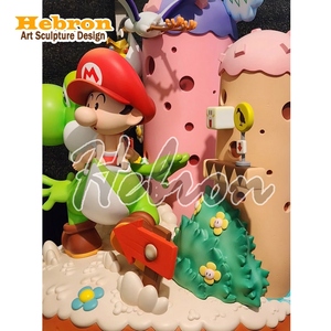 Sculpture de dessin animé <span class=keywords><strong>Mario</strong></span> Dream <span class=keywords><strong>Studio</strong></span> Yoshis Island Diorama Statue en résine - Product Image 2