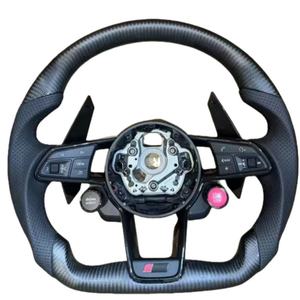 Volante Sportivo in Pelle e Fibra di Carbonio per <span class=keywords><strong>Audi</strong></span> A3/A4/B8/B8.5/Q5/Q7/RS3/RS4/RS5/S3/S4/S5/S6/S7/<span class=keywords><strong>RS6</strong></span>/RS7/R8 - Personalizzabile - Product Image 5