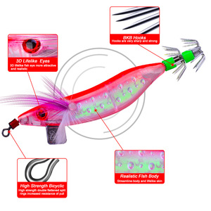 See Nice 10mm/8.1g Five-color Metal ABS Plastic Salmon Bream Stream Shrimp Squid Fishing Lures (<strong>old</strong>) - Product Image 5