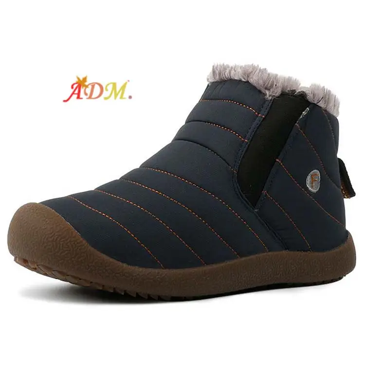 ADM Ladies Short Boots Plus Velvet Warm Winter Rubber Walking Solid Line Outdoor Men'S Safety Winter Leisure Couple Shoes
