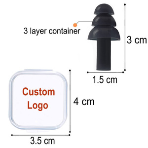 سدادة أذن مخصصة لإلغاء الضوضاء سدادات الأذن <span class=keywords><strong>32db</strong></span> سدادات الأذن ذات العلامات التجارية الناعمة في العلبة - Product Image 3