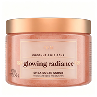 Gommage Corporel Hydratant au Sucre de Noix de Coco, Hibiscus et Karité – Hydratants Végétaux Naturels, Grains de Sucre Doux pour Éliminer les Peaux Mortes et Atténuer le Teint Terne