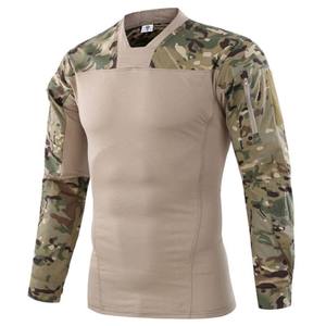 Custom Wholesale High Quality Breathable Camouflage Print Utility Outdoor Zipper Pocket Men's Long Sleeve T <b>Shirt</b> for Men - Product Image 2