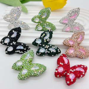Strass papillon perles luxe arc breloques concepteur breloques pour étui de téléphone chaussure sandales bricolage décoration breloques - Product Image 2