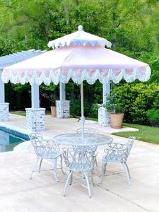 MÁS DISEÑO Último poste de madera Lona Impermeable Patio <span class=keywords><strong>Piscina</strong></span> Jardín Sol al aire libre de madera Sombrilla de playa <span class=keywords><strong>con</strong></span> borlas - Product Image 4