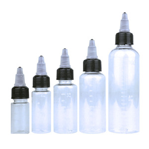 Bouteilles graduées en plastique transparent 10 20 30 50 100 ml avec bouchon compte-gouttes pour mélange d'encre de tatouage et de peinture - Product Image 4