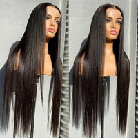 Cheveux humains cuticules alignés vierge brut non transformé cheveux indiens HD dentelle frontale perruques pour les femmes noires