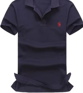 Zomer Heren Korte Mouwen Beroemde Shirt Katoenen Revers Borduurwerk Losse Business All Casual Plus Size T-Shirt <span class=keywords><strong>Pl</strong></span> - Product Image 4