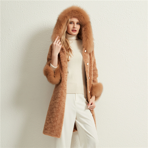 Abrigo Largo <span class=keywords><strong>con</strong></span> <span class=keywords><strong>Capucha</strong></span> de Lana y Forro de Poliéster para <span class=keywords><strong>Mujer</strong></span>, Marca Pudi, <span class=keywords><strong>con</strong></span> Botones al Frente, Estilo Casual, para Invierno, Modelo H903-A - Product Image 3