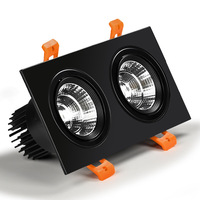 Cabezales empotrables LED de techo cuadrado Downlight 3W/7W/9W/10W/18W/20W/25W/30W LED empotrable Downlight focos LED ajustables