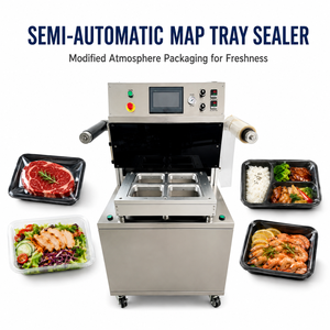 Máquina Selladora de Bandejas Mayboom, Selladora de Alimentos al Vacío Semiautomática con Atmósfera Modificada - Product Image 1